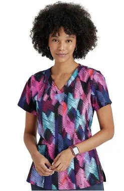 Barco One Clearance Women's Soft Brilliance Print Scrub Top