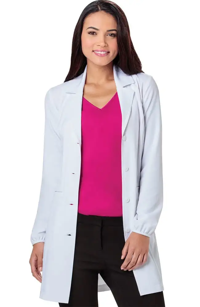 Heartsoul Women's Notched Lapel 34" Lab Coat 1 Heartsoul Women's Notched Lapel 34" Lab Coat