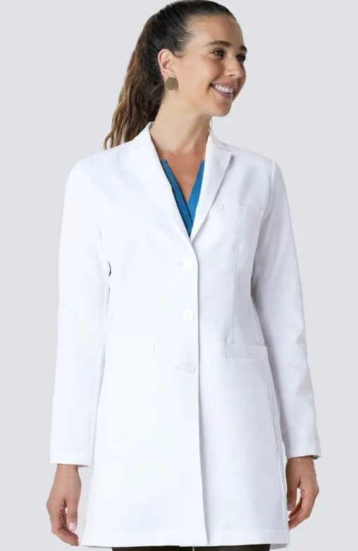 Medelita Women's J. Wright Slim Fit Lab Coat -Scrubs for Women Shop 1 md lm12005wht 650