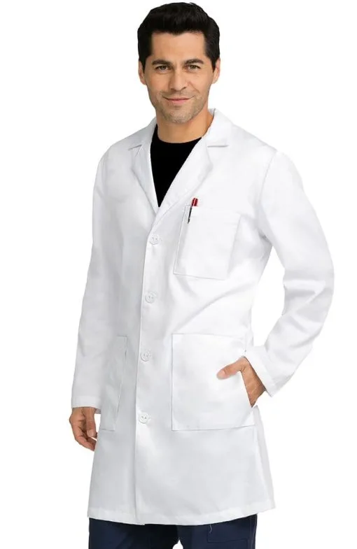 Med Couture Clearance Men's 38" Lab Coat -Scrubs for Women Shop 1 pe 8607 clearancewht 650