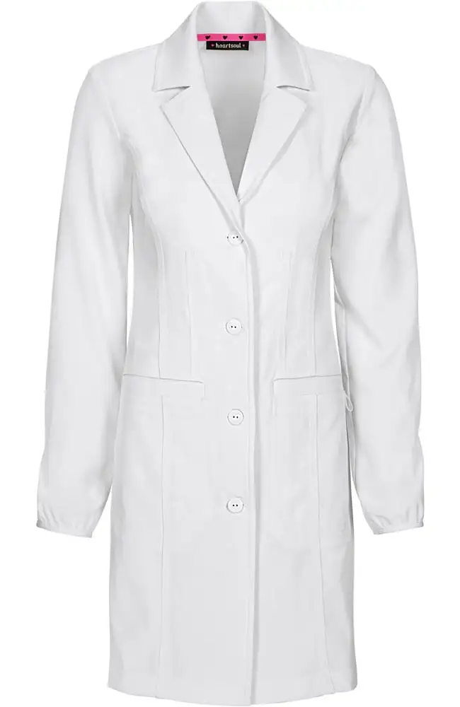 Heartsoul Women's Notched Lapel 34" Lab Coat 2 Heartsoul Women's Notched Lapel 34" Lab Coat - Image 2