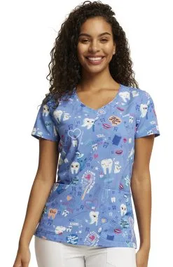 Dickies Women's Fillings For You Print Scrub Top -Scrubs for Women Shop 3 di dk852 print 650