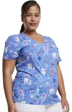 Dickies Women's Fillings For You Print Scrub Top -Scrubs for Women Shop 4 di dk852 print 650