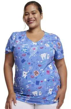 Dickies Women's Fillings For You Print Scrub Top -Scrubs for Women Shop 6 di dk852 print 650